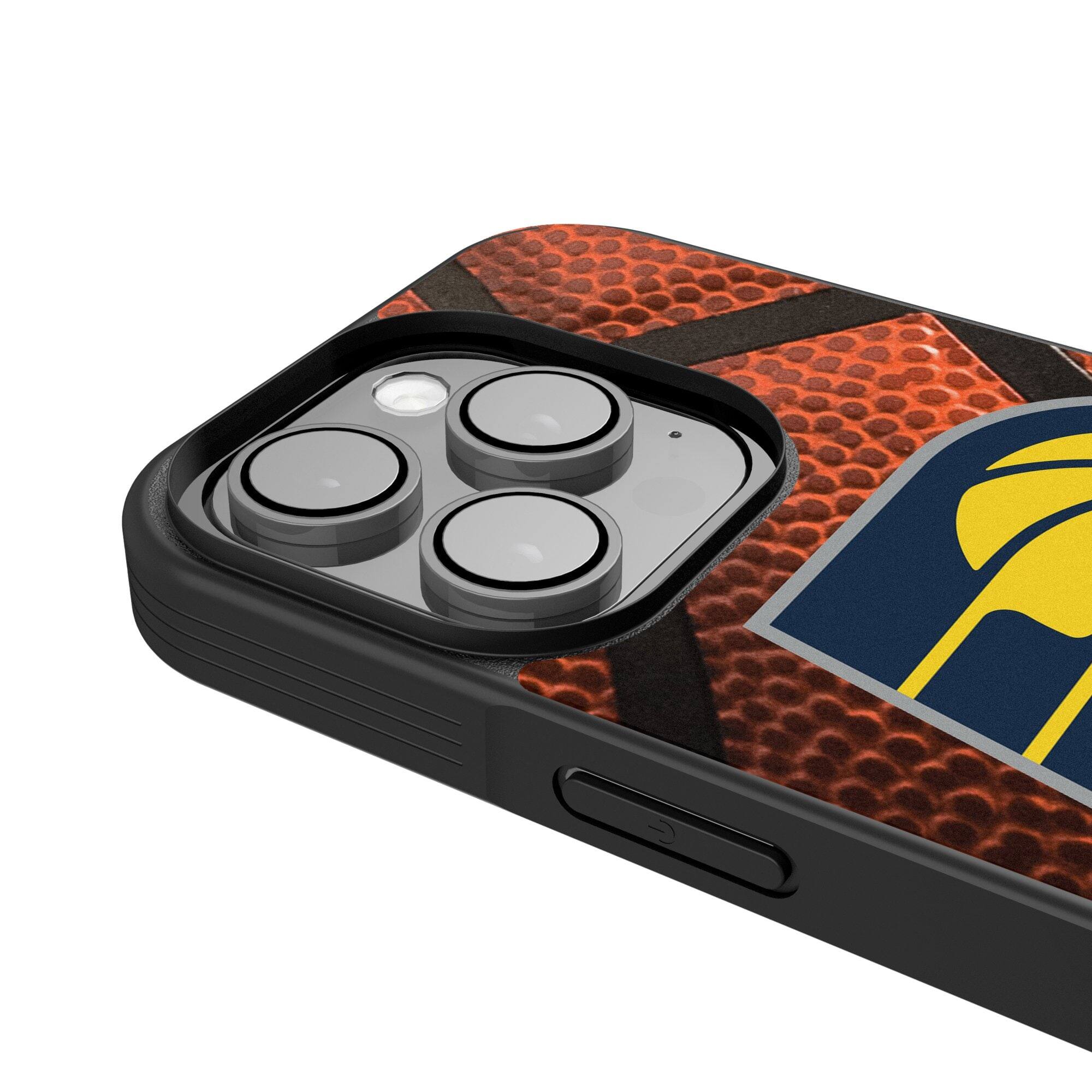 Alt View 3. Keyscaper - Indiana Pacers Basketball Design iPhone Bump Case - 13 Pro - Multicolor.