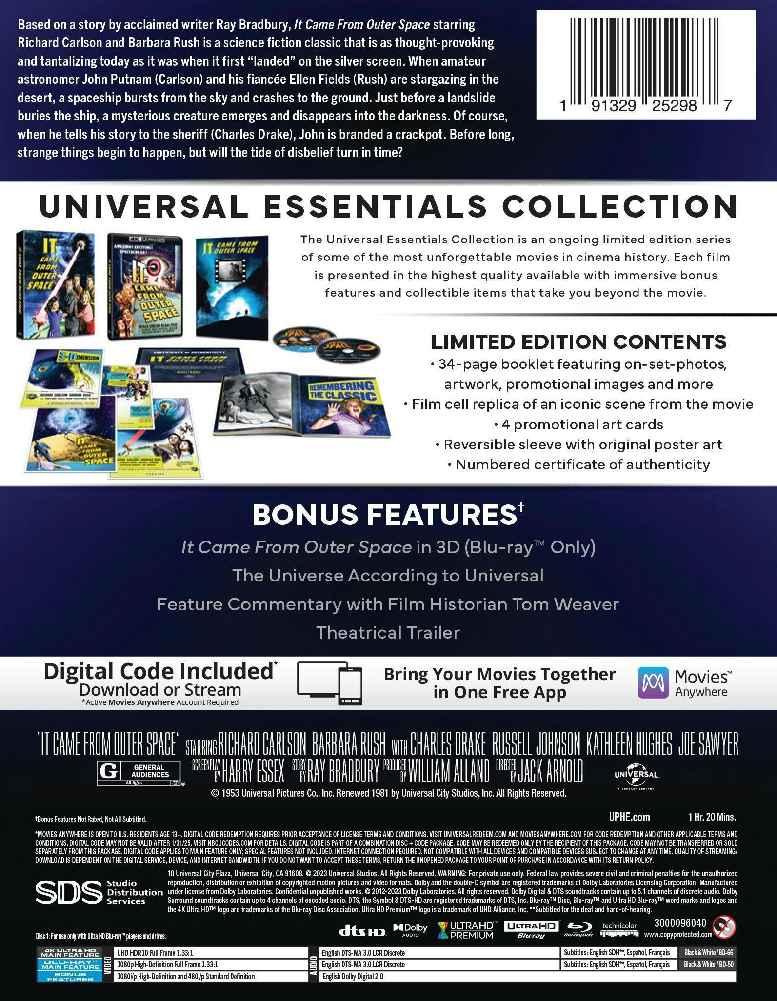 Back. It Came from Outer Space (4K Ultra HD + Blu-ray) [UHD].