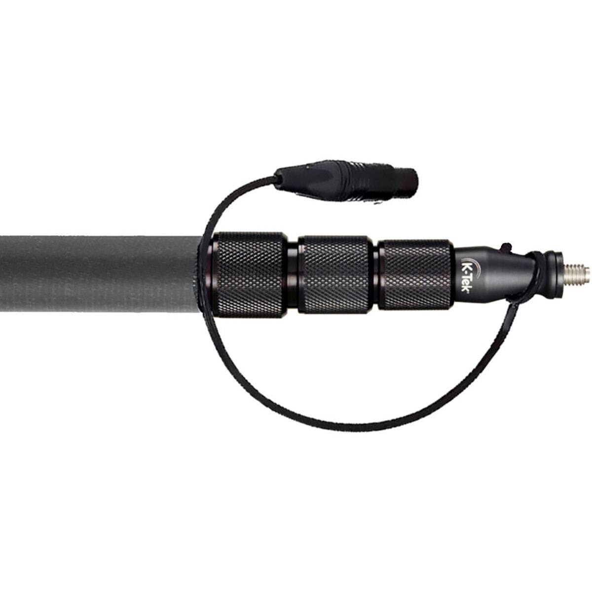 Alt View 5. K-Tek - K-Tek KC88CC 7.3' Indie 4-Section Carbon Composite Boompole with Cable - Black.