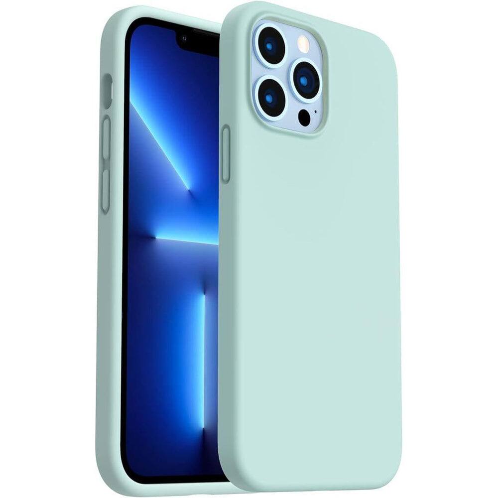 Entronix - Liquid Silicone Case for iPhone 13 Pro Max - Ultra-Slim & Comfortable Grip - Teal