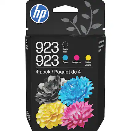hp 923 Black Noir 923 Cyan Magenta Yellow Jaune 4-pack / Paquet de 4