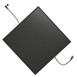Costway - 30" x 30" Heated Snow Melting Mat with 3 in/h Speed Non-Slip Rubber for Walkway - Black