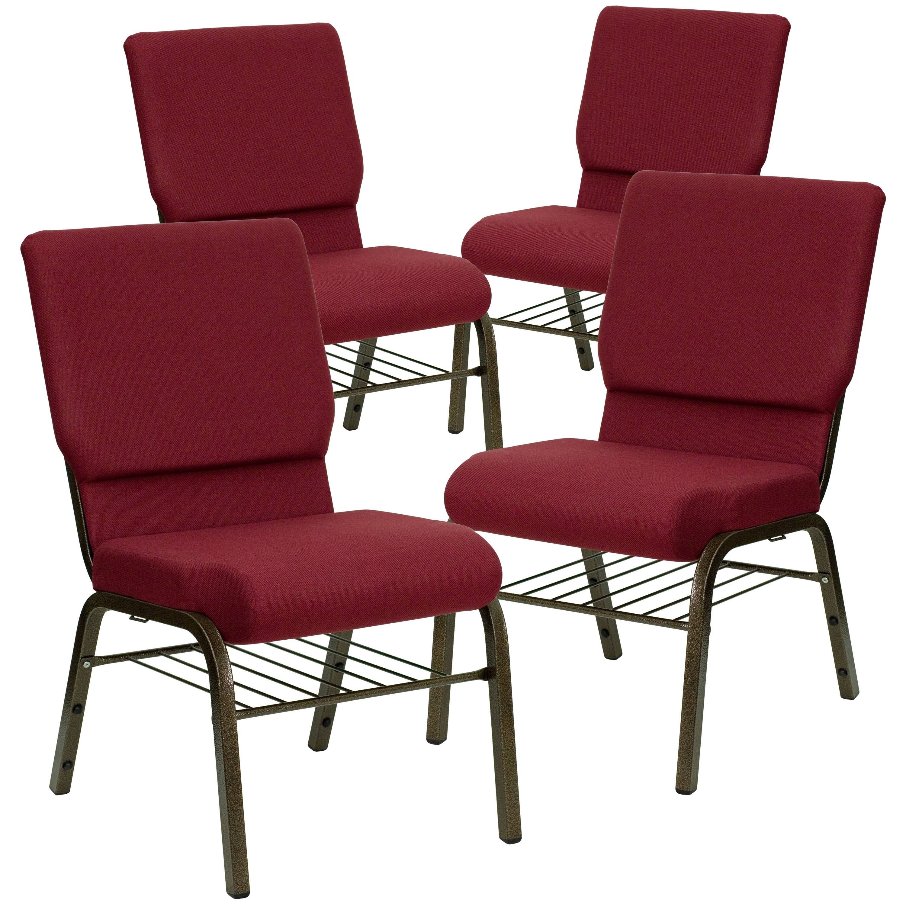 Burgundy Fabric/Gold Vein Frame