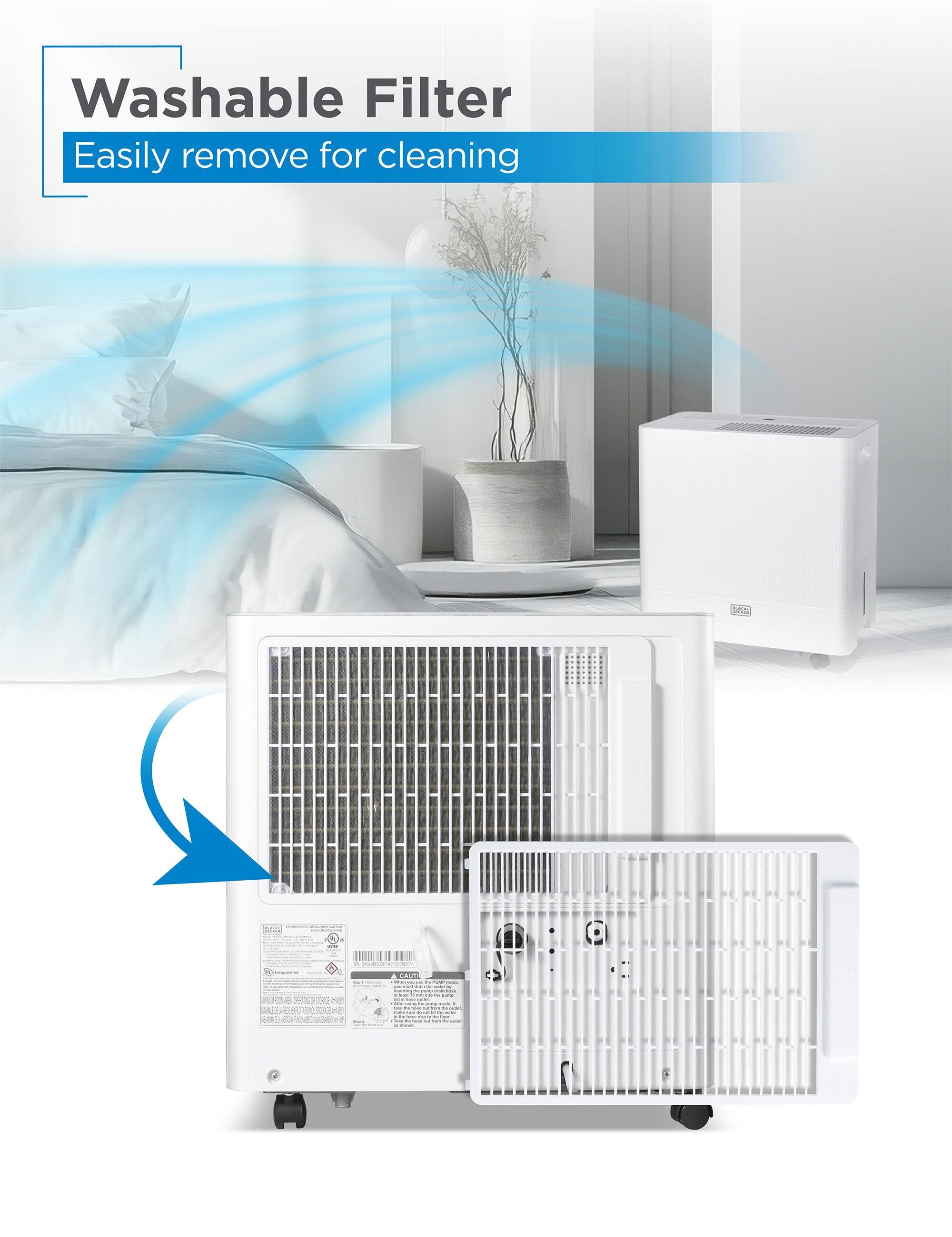 Washable Filter  
Easily remove for cleaning