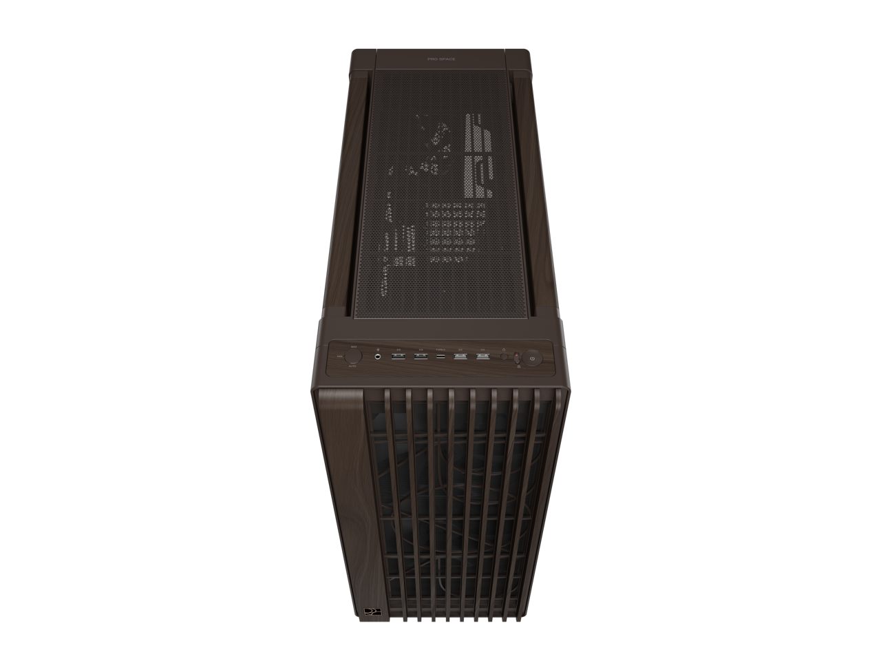Alt View 4. ASUS - ASUS ProArt PA602 Wood Edition E-ATX Case, Tempered Glass, 440mm GPU Support, 420mm Radiator, 1x140mm + 2x200mm Fans - Retro Brown.