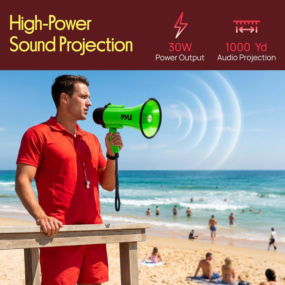 High-Power Sound Projection  
30W Power Output  
1000 Yd Audio Projection