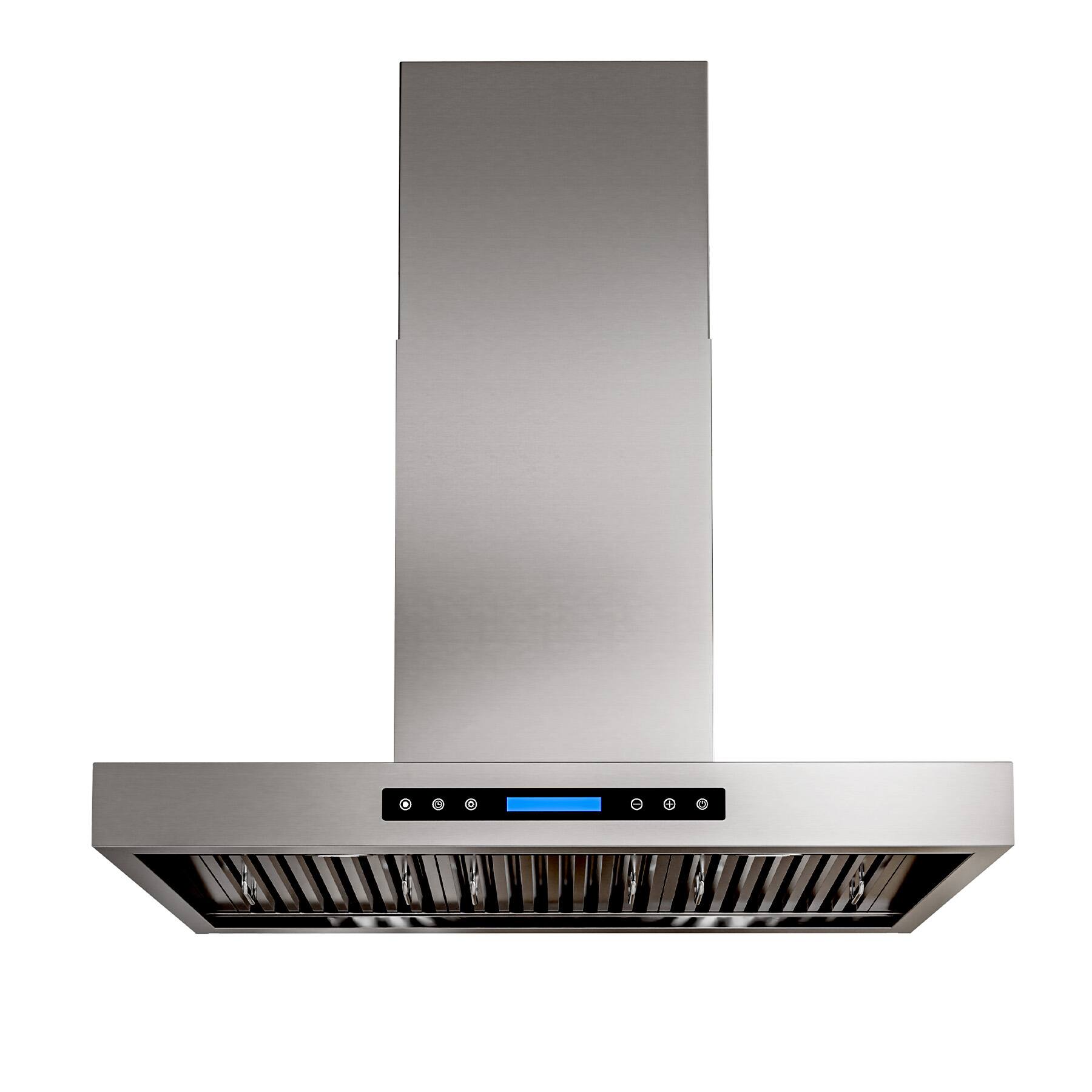 Angle. Onefly - 36 Inches - Ducted - wall Mount Range Hood - Stainless Steel.