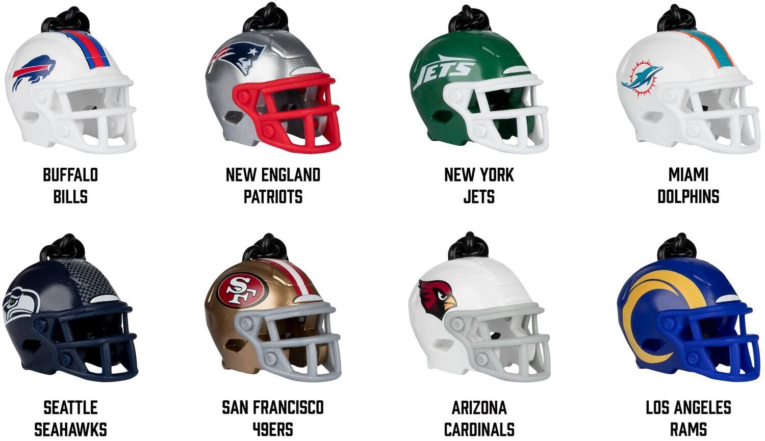 BUFFALO BILLS  
NEW ENGLAND PATRIOTS  
NEW YORK JETS  
MIAMI DOLPHINS  
SEATTLE SEAHAWKS  
SAN FRANCISCO 49ERS  
ARIZONA CARDINALS  
LOS ANGELES RAMS