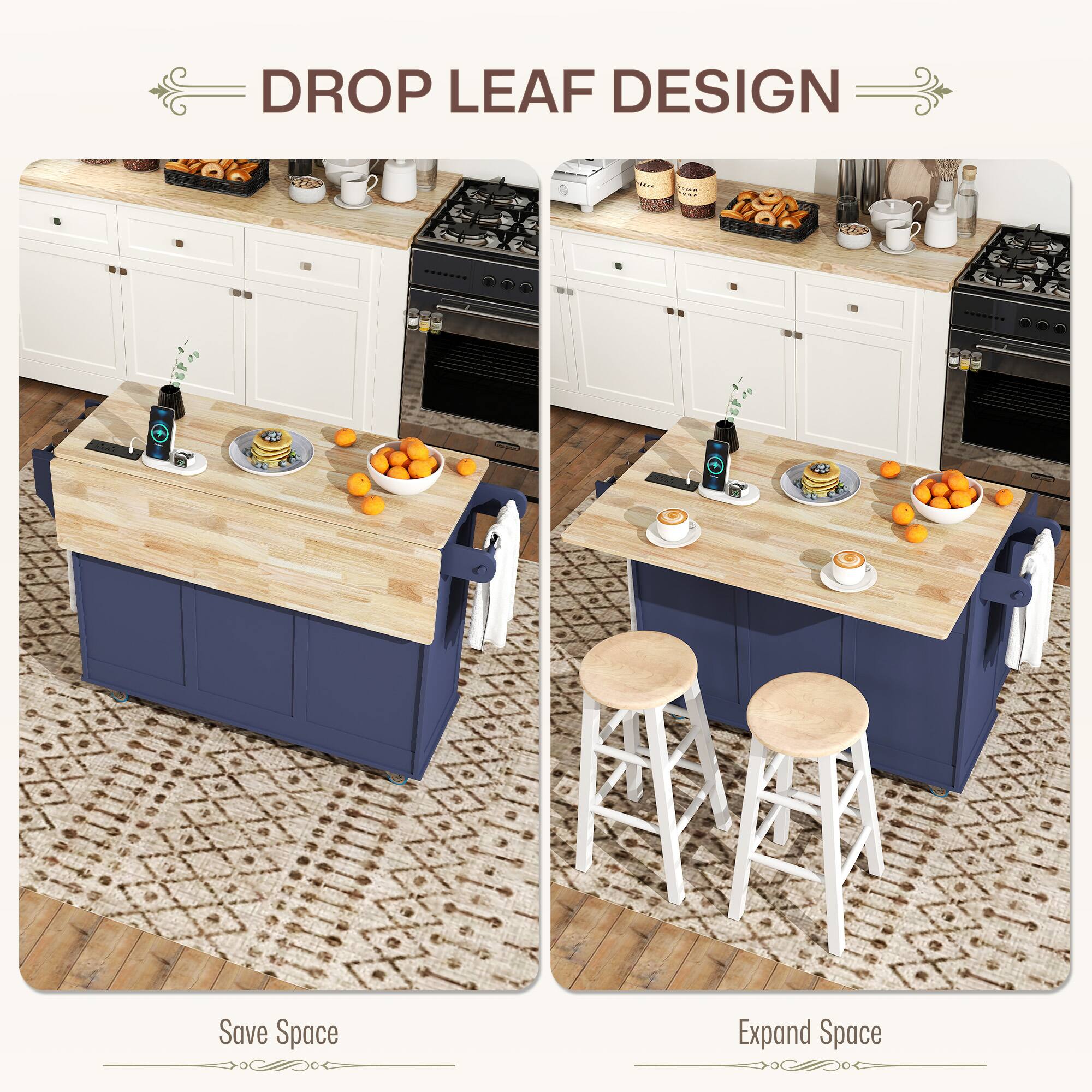 DROP LEAF DESIGN  Save Space Expand Space