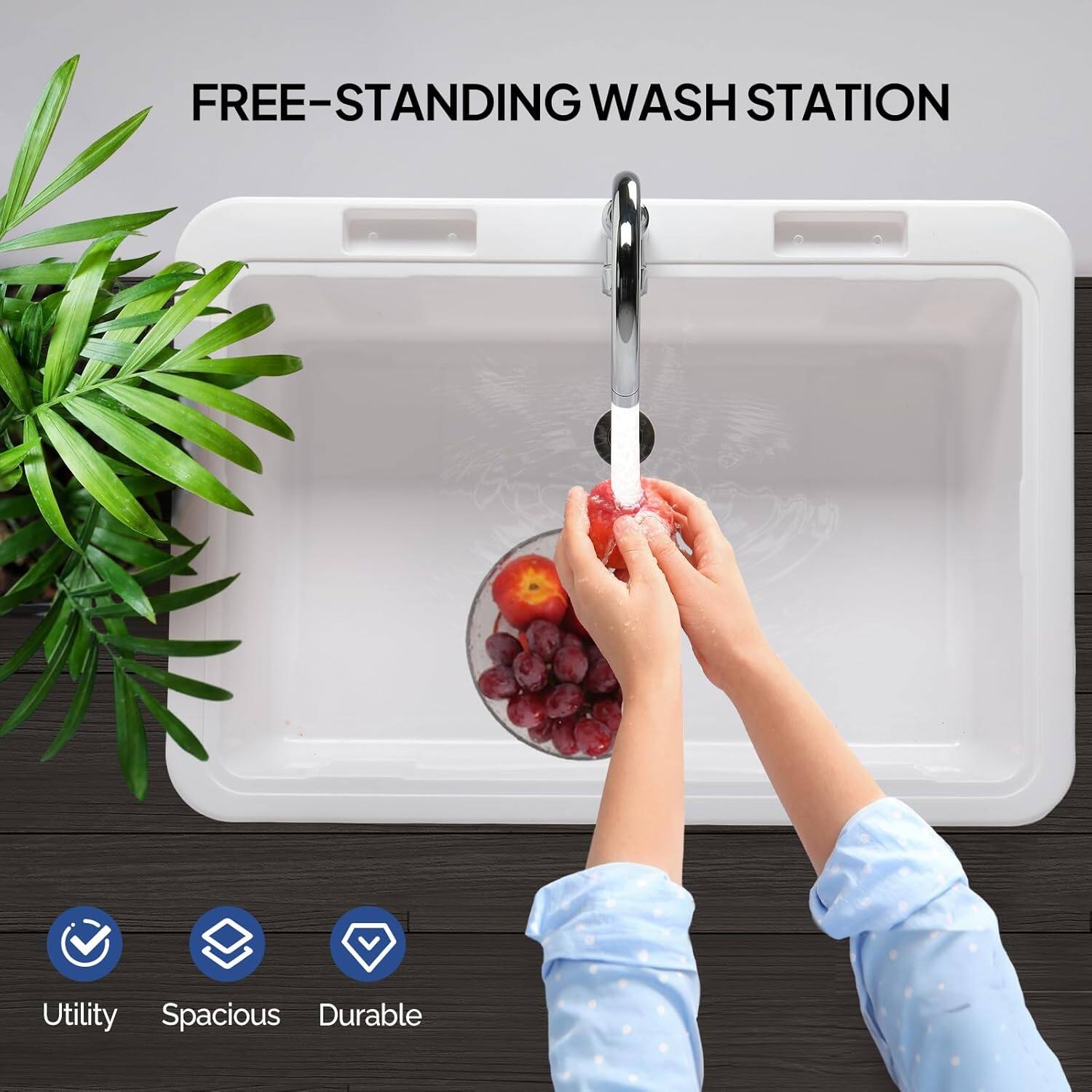 FREE-STANDING WASH STATION

Utility Spacious Durable