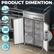 **PRODUCT DIMENSION**
- **6 YEAR WARRANTY**
Compressor
- **2 YEAR WARRANTY**
Parts & Labor
- **DOE**
- **ETL LISTED**
Intertek
- **Conforms to UL & NSF-7 Standards**
**Dimensions:**
- Height: 74 inches
- Width: 48.4 inches
- Depth: 31.5 inches
- Door Height: 74 inches
- Door Width: 21.6 inches
- Door Depth: 20.3 inches
- Handle Height: 9.5 inches
