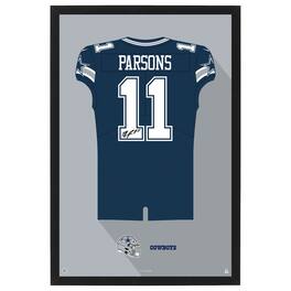 Sporticulture - Micah Parsons Dallas Cowboys Home Jersey Framed Art Print - Blue
