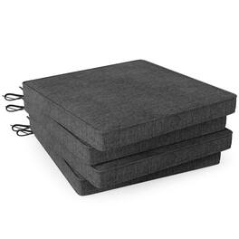 Costway - Outdoor Chair Cushion Set of 4 Waterproof Fade-Resistant Olefin Seat Cushions - Gray