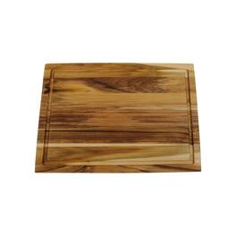 EcoDecors - 14" x 10", Reversible Small Teak Wood Edge Grain Cutting Board - Natural Edge Grain Teak