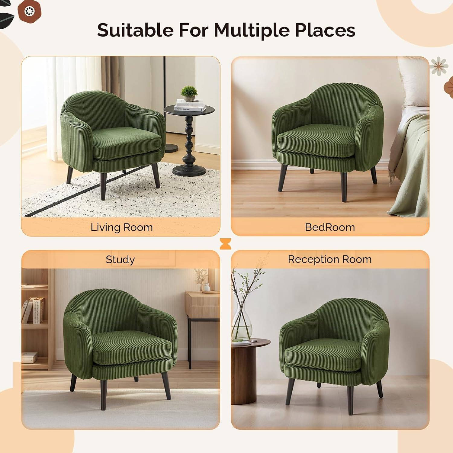 Suitable For Multiple Places

Living Room

BedRoom

Study

Reception Room