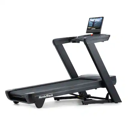 Front. NordicTrack - NordicTrack Commercial 1750 Treadmill with 16" Pivoting Touchscreen; Perfect for All Fitness Levels - Black.