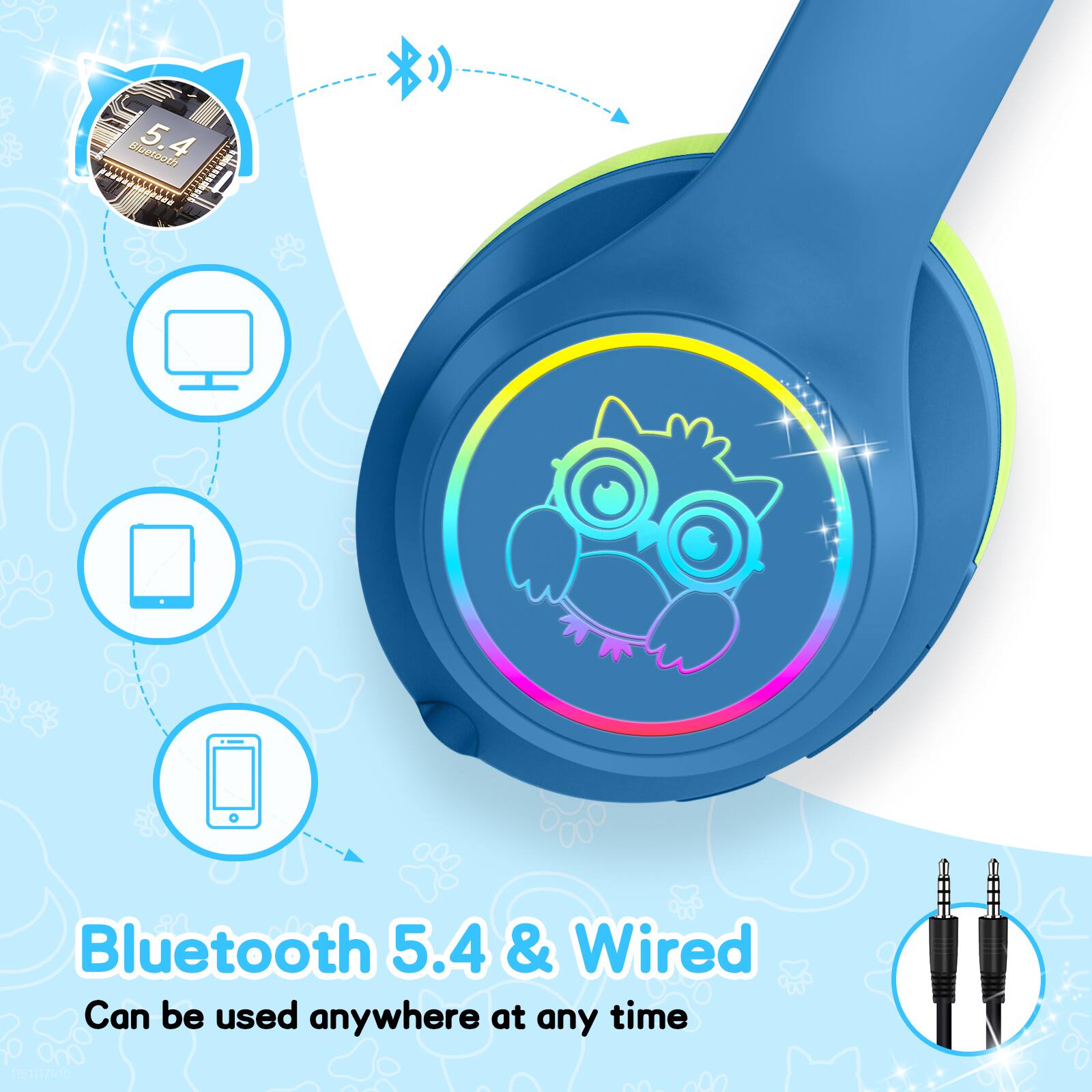 Bluetooth 5.4 & Wired  
Can be used anywhere at any time