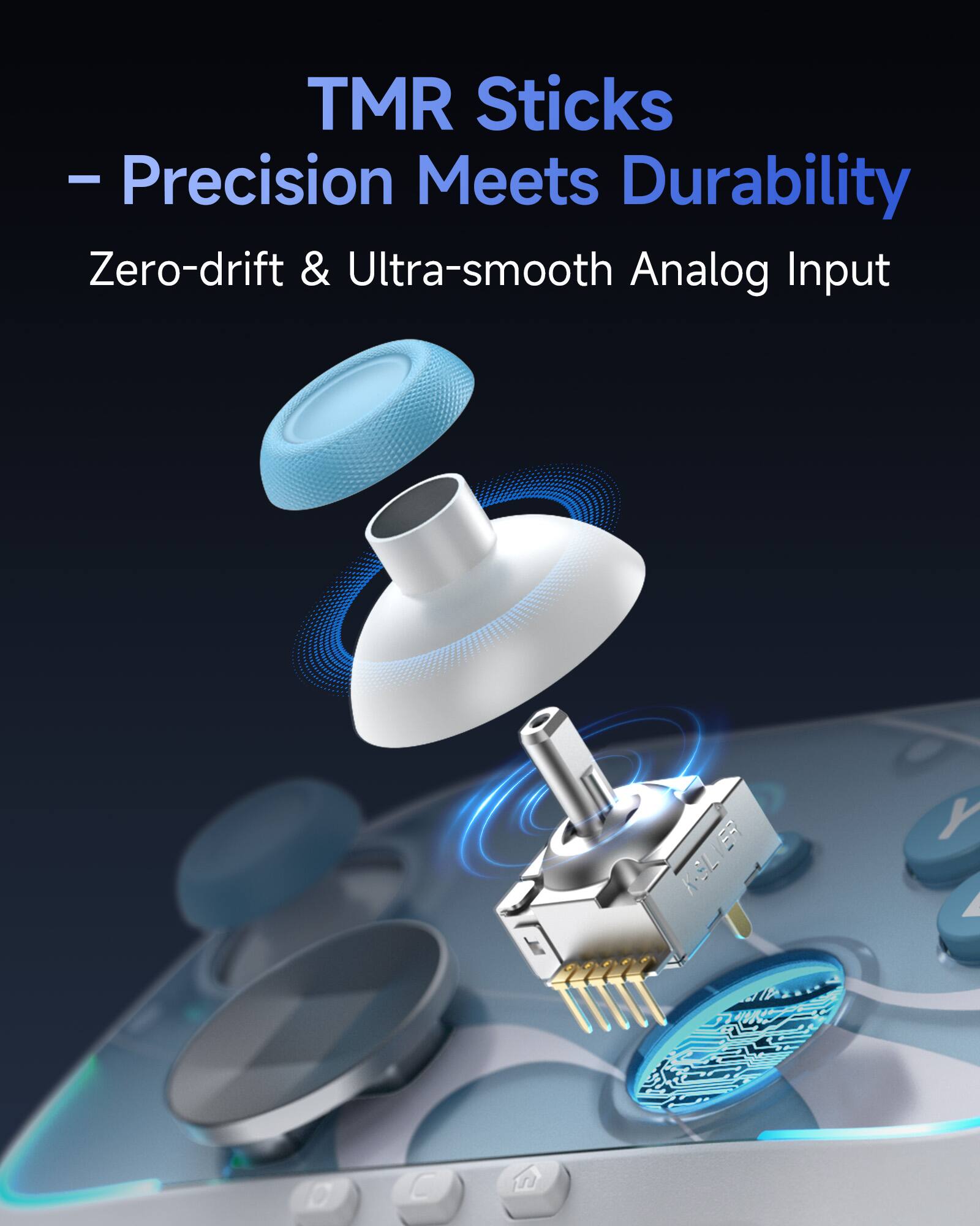 TMR Sticks  
- Precision Meets Durability  
Zero-drift & Ultra-smooth Analog Input