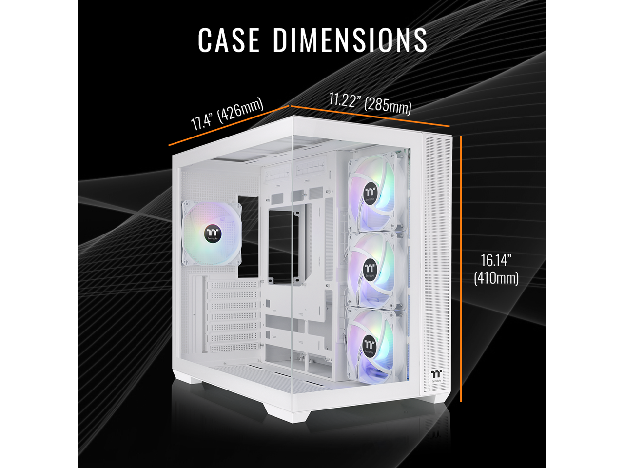 CASE DIMENSIONS  
17.4" (426mm) x 11.22" (285mm) x 16.14" (410mm)