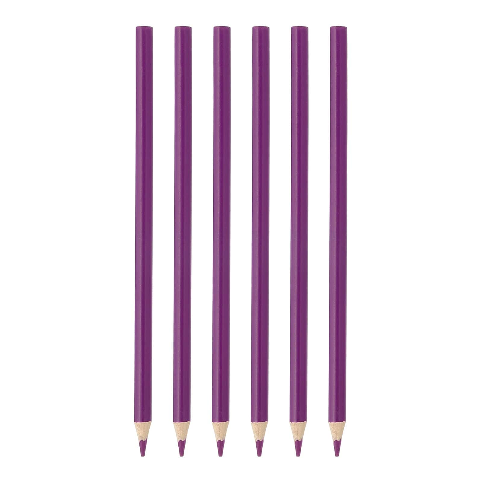 Unique Bargains - Colored Pencils Set, 6pcs Oil Color Pencils Wooden Coloring Drawing Pencil for Artists Art Painting - Purple price history on PriceWatchPro