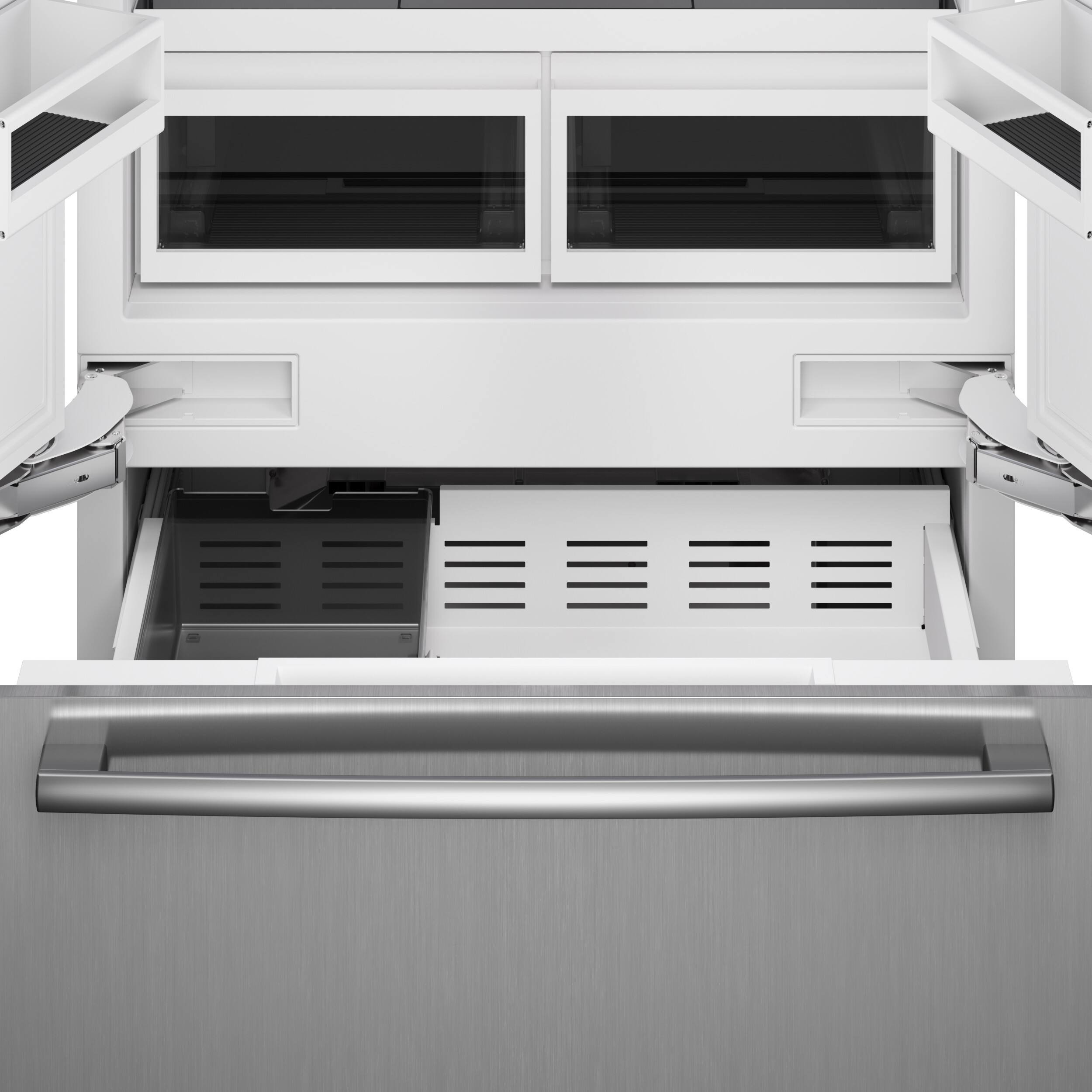 Alt View 11. Bosch - Benchmark Series 20.1 Cu. Ft. French Door Counter-Depth Smart Refrigerator - Stainless Steel.