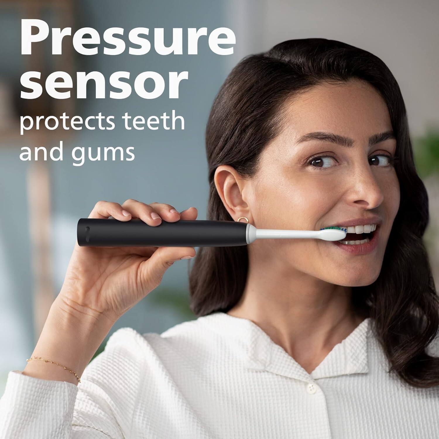 Pressure sensor protects teeth and gums