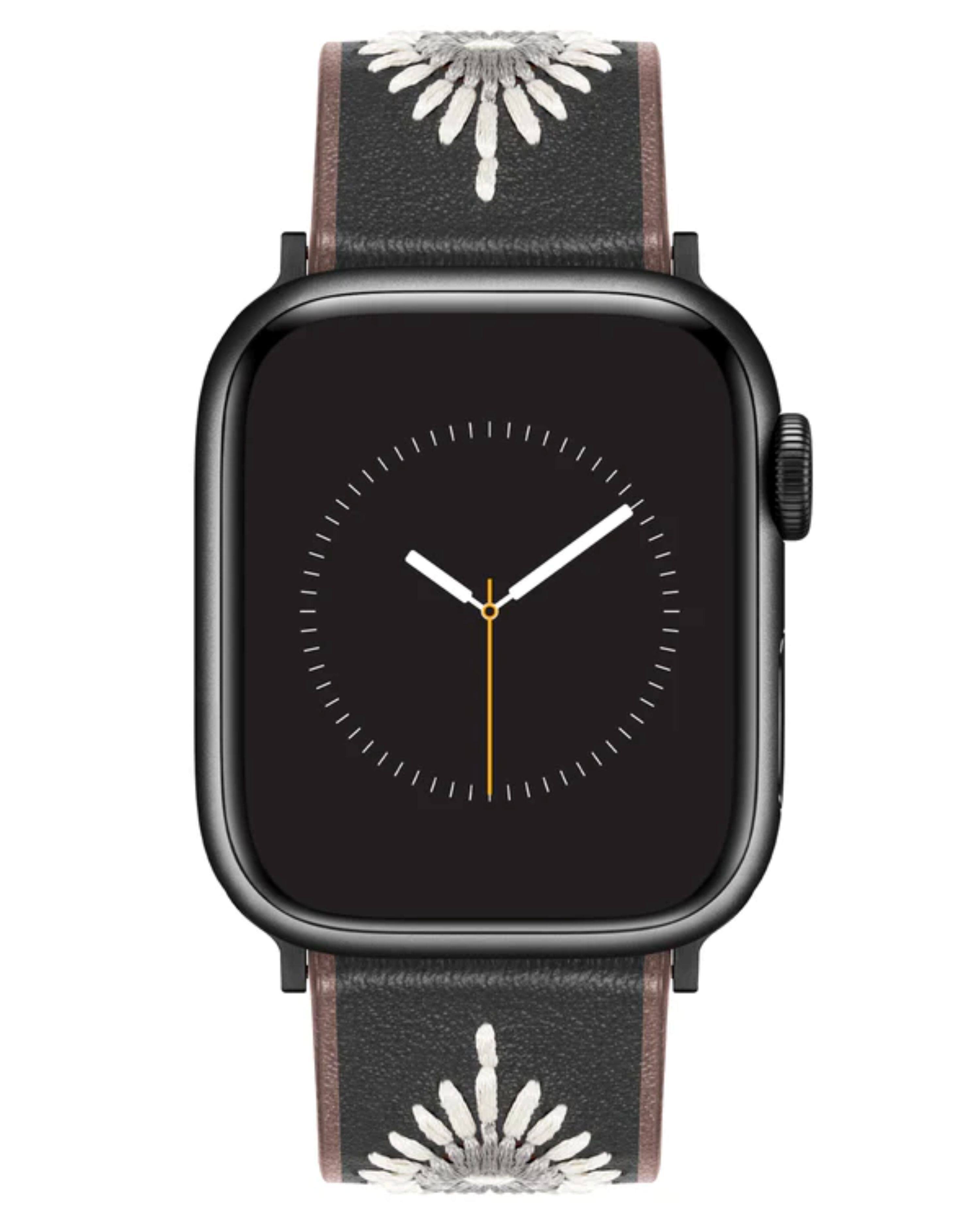 Back. Wrangler - Genuine Leather Strap with WCS Lug and Buckle – Compatible with 38/40/41mm and 40/44mm Apple Watch - Brown.