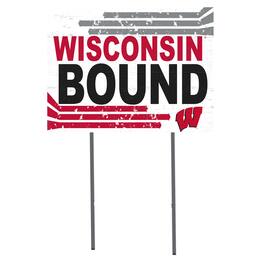 Jardine - Wisconsin Badgers 18'' x 24'' Bound Yard Sign - White