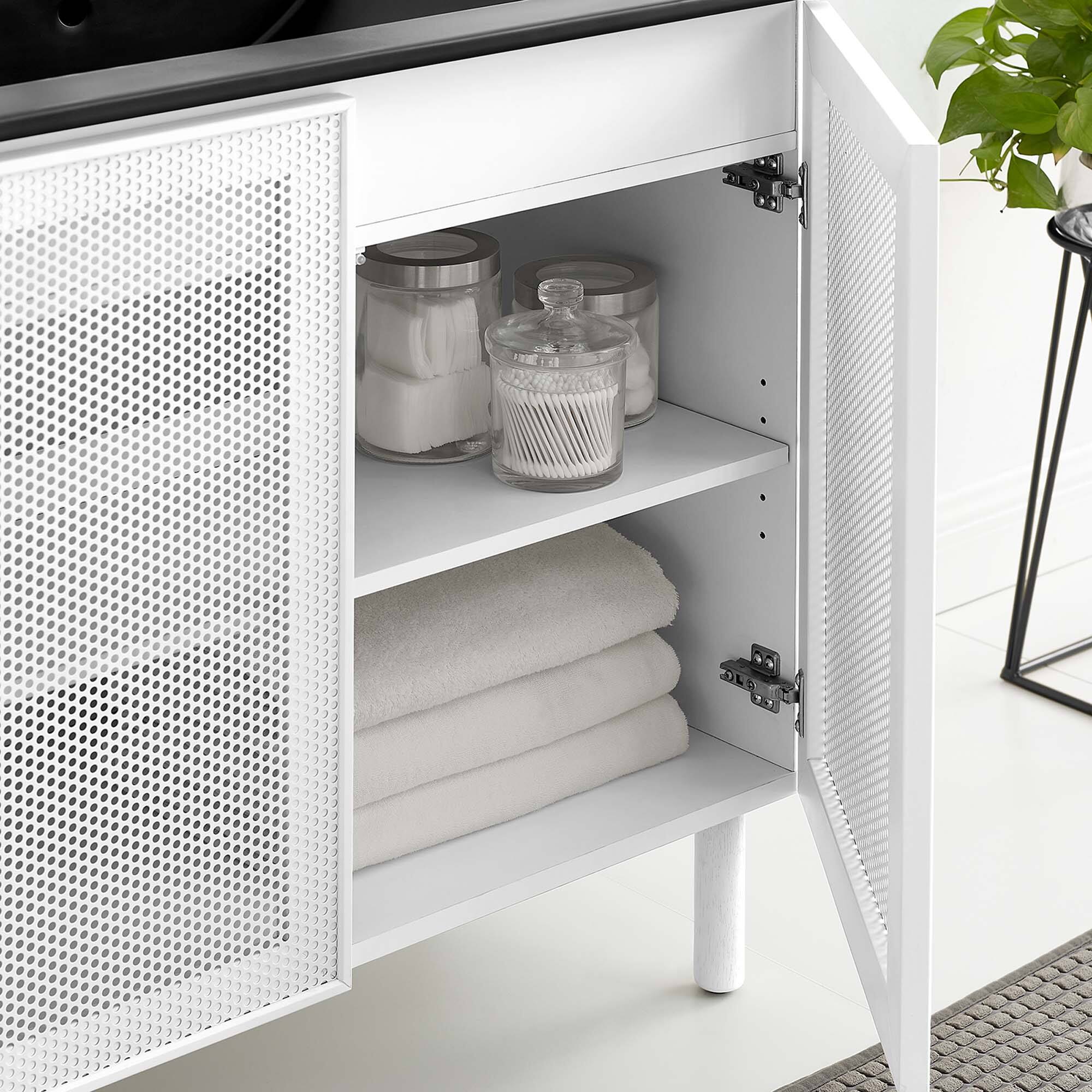 Alt View 1. Modway - Calla Bathroom Vanity Basin Included by Modway - Black White.