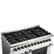 Alt View 6. Forno Appliances - 48 in. Wide 8 Burner Galiano 6.58 Cu. Ft. Freestanding Dual Fuel True Convection Range - White.