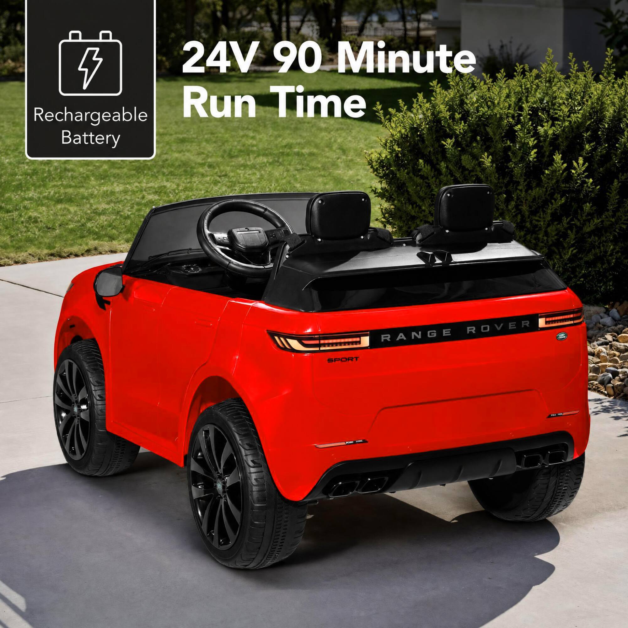 24V 90 Minute Rechargeable Run Time Battery  
ROVER RANGE SPORT