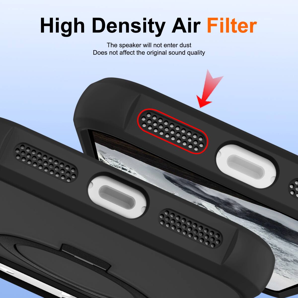 High Density Air Filter

The speaker will not enter dust  
Does not affect the original sound quality
