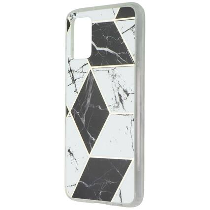 Front. Mybat - MyBat Fusion Series Case for Samsung Galaxy A02s - Electroplated Black Marbling - Multicolor.