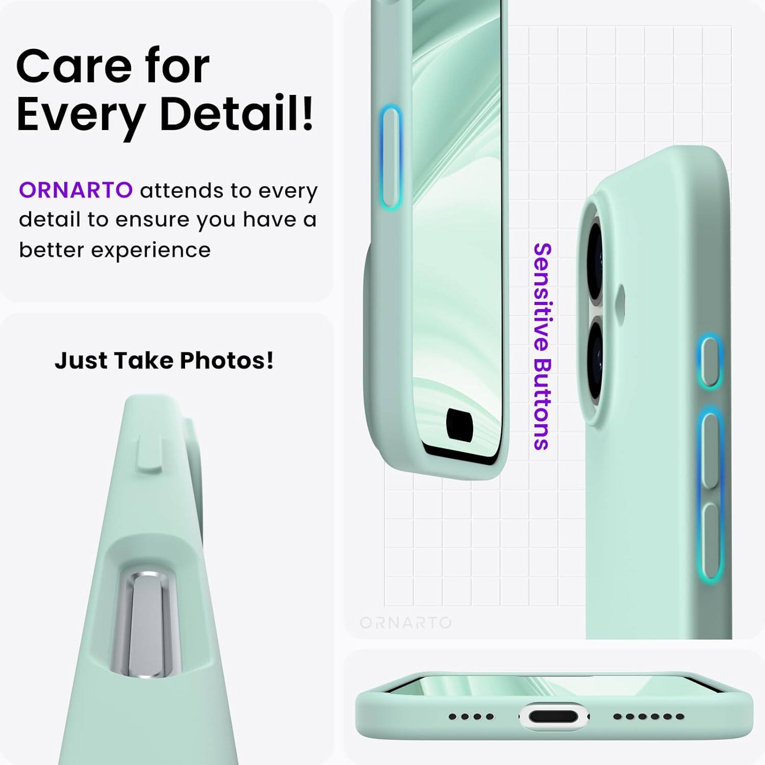 Care for Every Detail! ORNARTO attends to every detail to ensure you have a better experience. Just Take Photos! Sensitive Buttons. ORNARTO