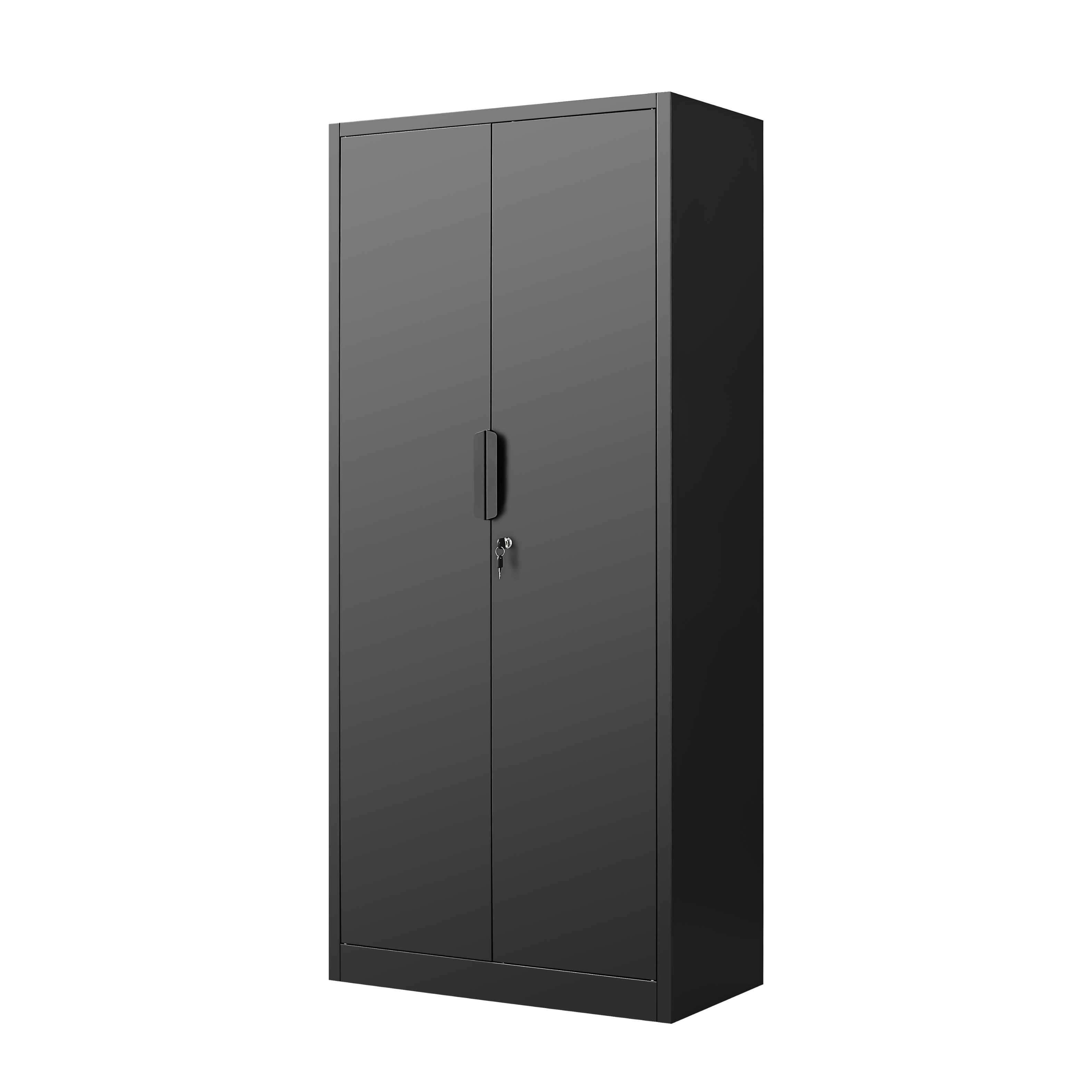 Alt View 6. GOODSILO - Large 2-Door File Storage Cabinet with Lock and Adjustable Shelves for Office Organization and Document Management - Black.