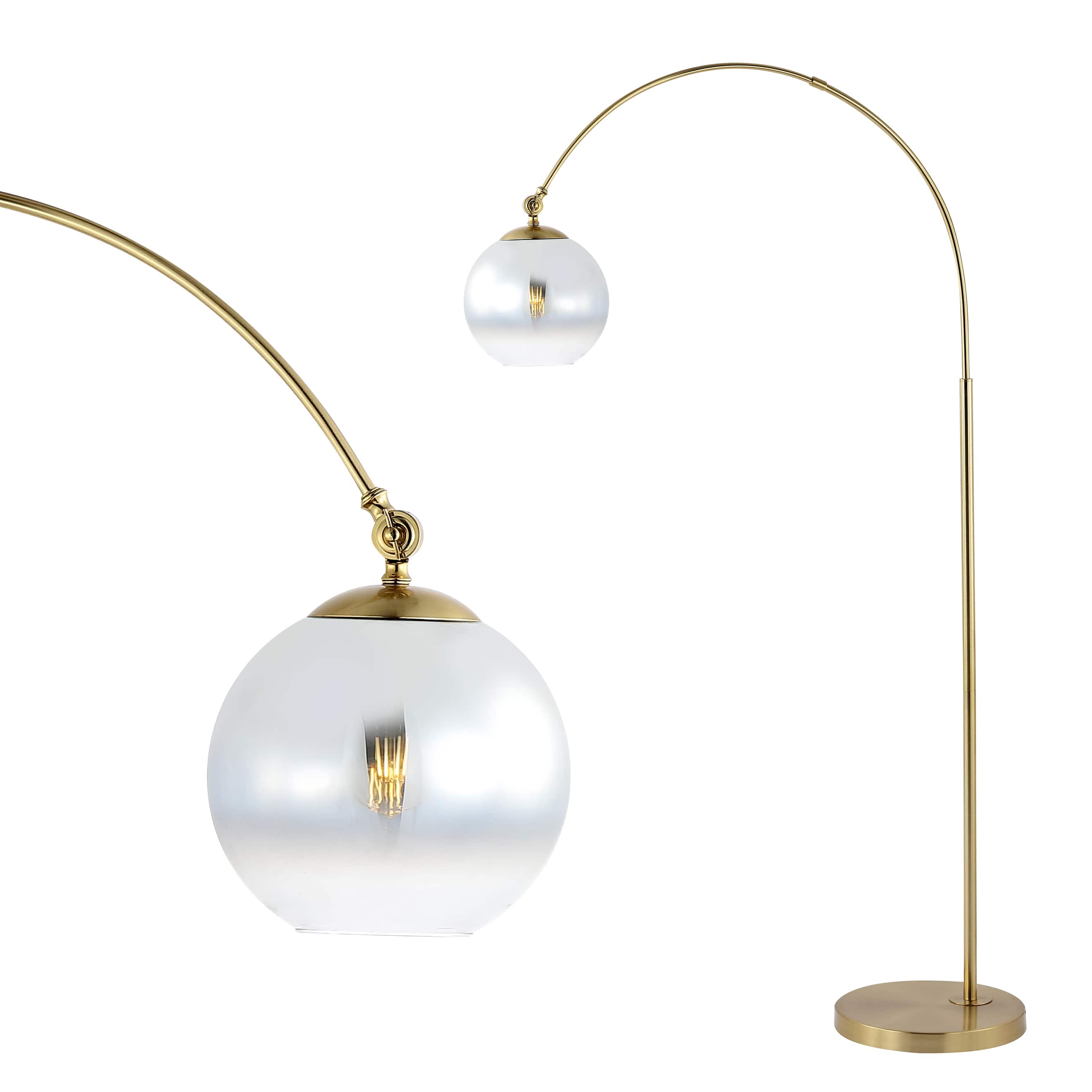 "Jonathan Y - Nora 71"" Coastal Vintage Iron LED Floor Lamp, /White - Brass Gold" price history on PriceWatchPro