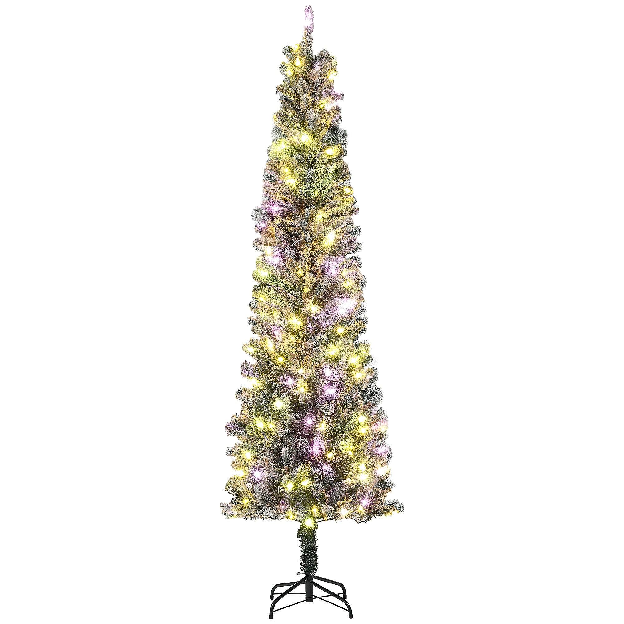 Alt View 5. Hivvago - 7.5 ft Pre-Lit Pencil Christmas Tree - Green.
