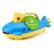 Green Toys Submarine 6m+ is a toy made in the USA from recycled plastic, and it is 100% PVC-free. It is also free from BPA, phthalates, and dishwasher safe.
