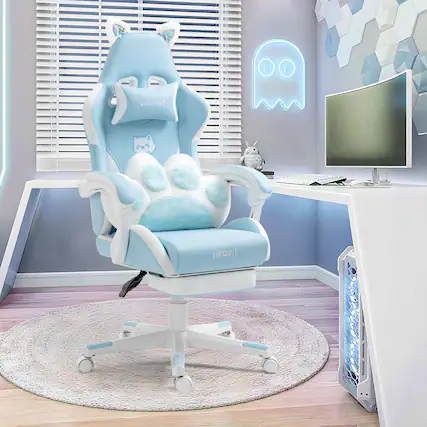 The text on the image reads:
- "Nigosit" (on the headrest and backrest of the chair)