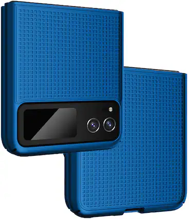 Front. Nakedcellphone - Slim Case for Motorola RAZR (2023) - Blue.