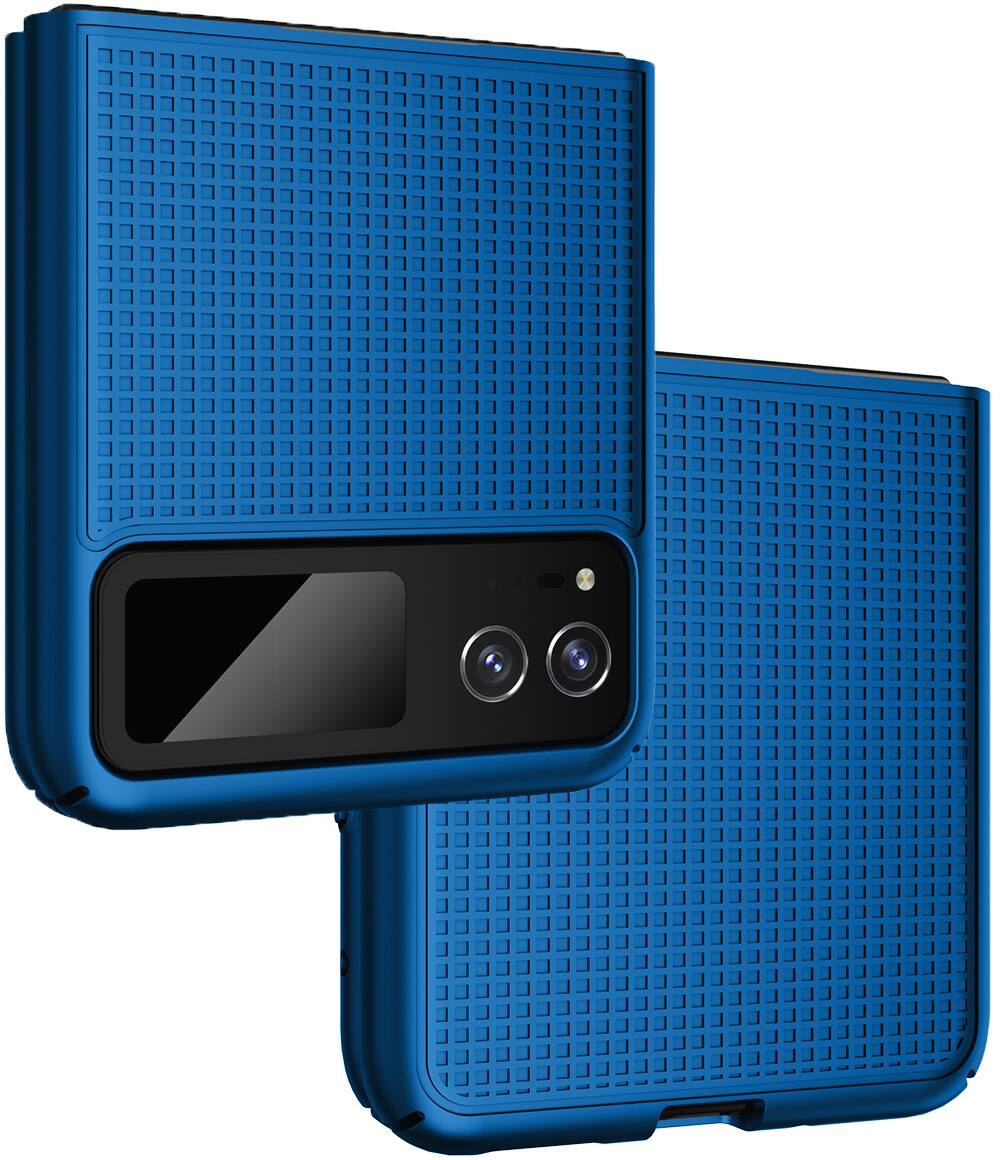 Front. Nakedcellphone - Slim Case for Motorola RAZR (2023) - Blue.