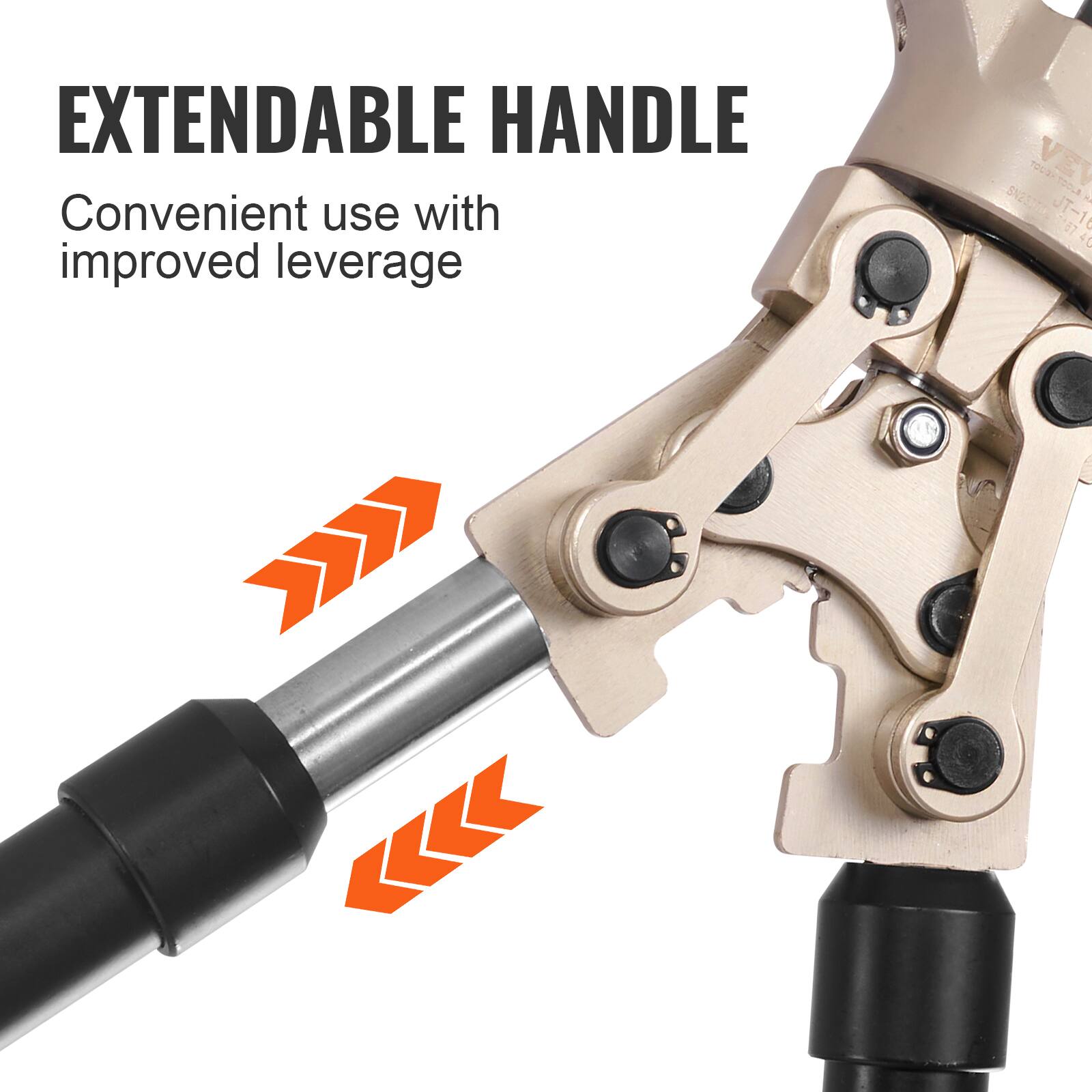 EXTENDABLE HANDLE  
Convenient use with improved leverage  

VEV SN2327 JT-18 67 4