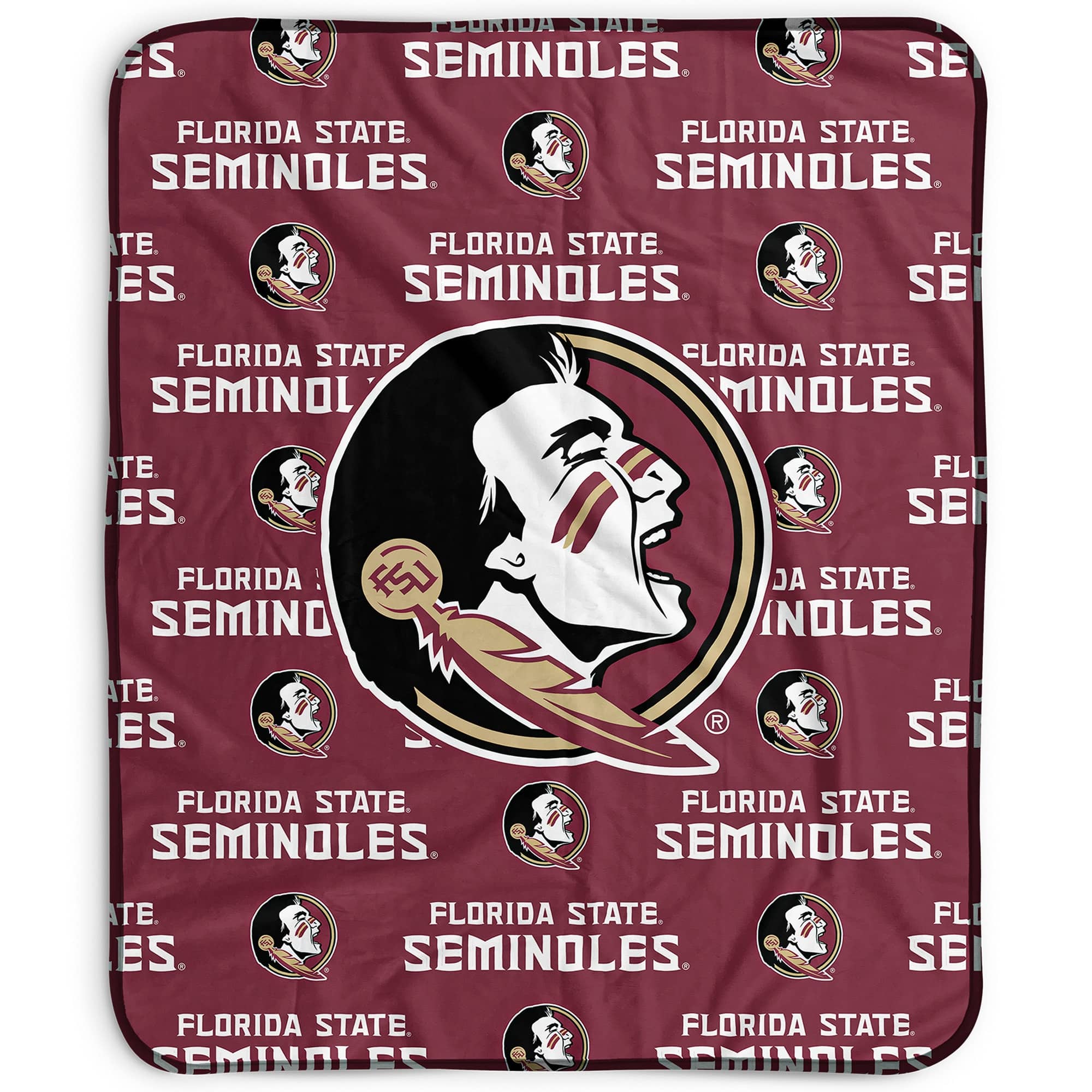 Pegasus - Florida State Seminoles 50" x 60" Repeat Wordmark Fleece Blanket - Multicolor