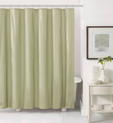 Front. Kate Aurora - Kate Aurora Hotel Heavy Duty 10 Gauge Vinyl Shower Curtain Liners - Sage 72" x 72" Standard Shower Curtain Liner - Sage.