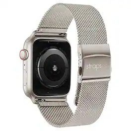 StrapsCo - Pro Mesh Strap Stainless Steel Watch Band For Apple Watch - 40mm/41mm/42mm (Short-Medium) - Starlight