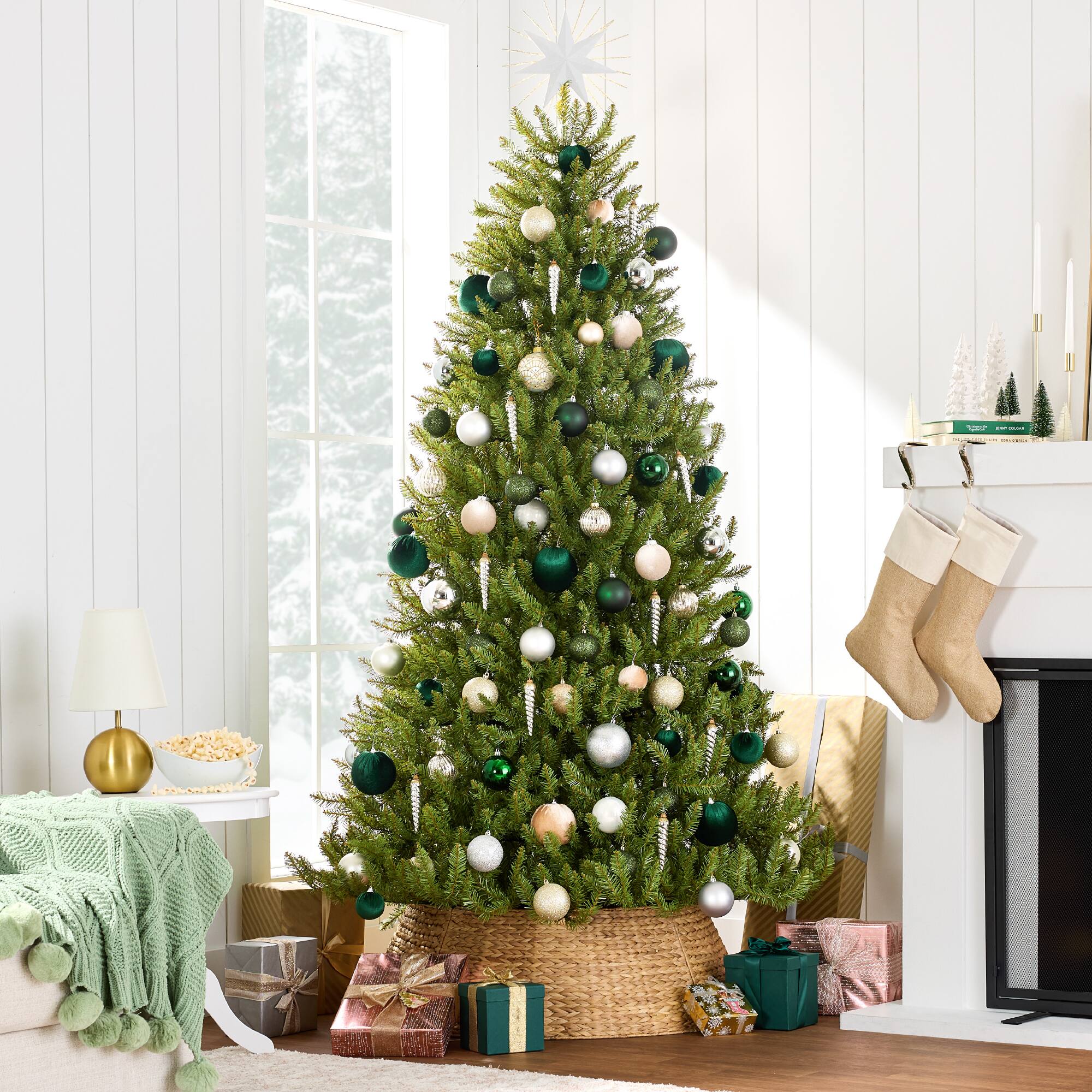 Alt View 1. Best Choice Products - Best Choice Products 9ft Premium Hinged Nordic Fir Christmas Tree Holiday Decoration w/ Foldable Metal Base - Green.