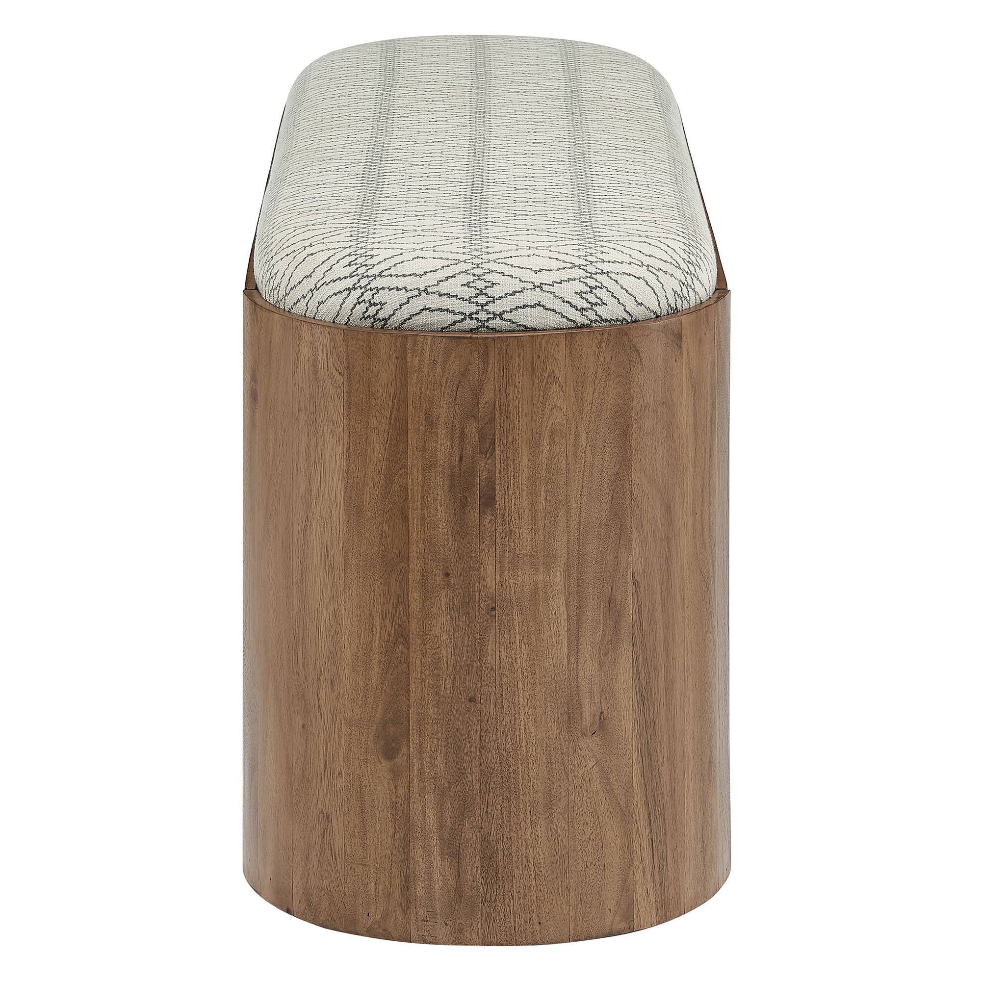 Back. Modway - Ashby 45" Geometric Upholstered Bench by Modway - Brown.