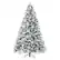 Alt View 19. Costway - 7 FT Pre-Lit Snow Flocked Christmas Tree Hinged Xmas Tree with 8 Modes 320 Lights - Green/White.