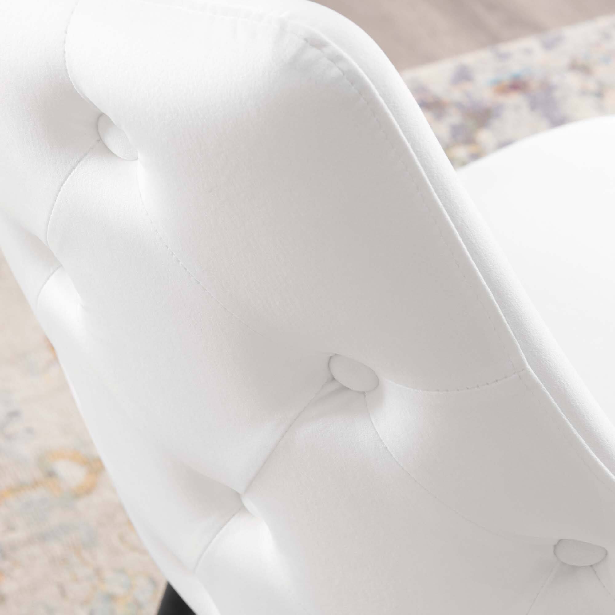 Back. Modway - Adorn Tufted Performance Velvet Dining Side Chair by Modway - White.