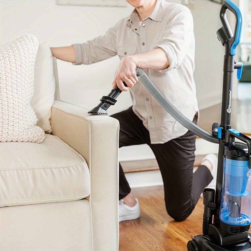 Alt View 4. GlowWise - Bagless Upright Vacuum Cleaner with Large Dust Cup Capacity, Efficient Cyclone Filtration System & 17ft Cord for Carpet. - Blue.